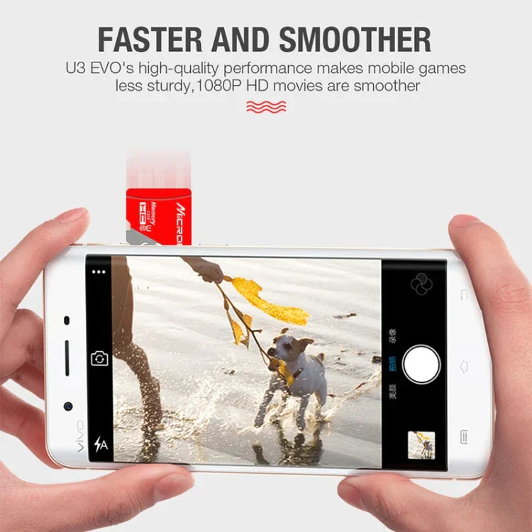 การ์ดความจำ MICRODATA 128GB Class10 สีแดงและเทา TF (Micro SD), 128GB