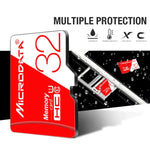 การ์ดความจำ MICRODATA 16GB ความเร็วสูง U1 สีแดงและขาว TF (Micro SD), 16GB