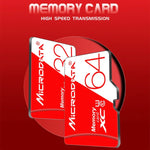 MICRODATA 64GB High Speed U3 Red and White TF(Micro SD) Memory Card, 64GB