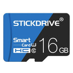 การ์ดหน่วยความจำ TF (Micro SD) ความเร็วสูง U1 สีน้ำเงินและดำ STICKDRIVE 16GB