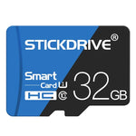 การ์ดหน่วยความจำ TF (Micro SD) ความเร็วสูง U1 สีน้ำเงินและดำ STICKDRIVE 32GB
