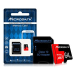 การ์ดหน่วยความจำ TF (Micro SD) U3 สีแดงและดำ MICRODATA 64GB