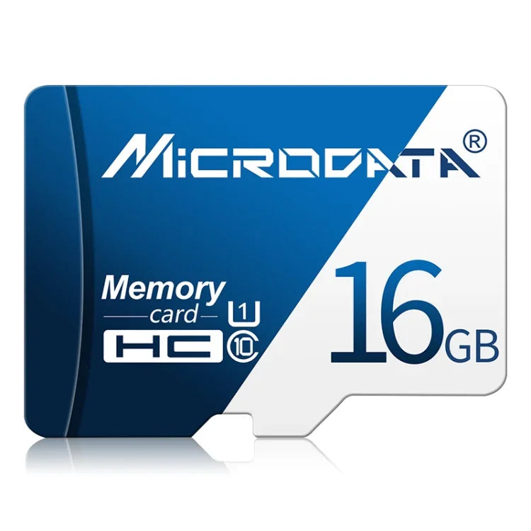 MICRODATA การ์ดหน่วยความจำ TF (Micro SD) 16GB U1 สีน้ำเงินและขาว, 16GB