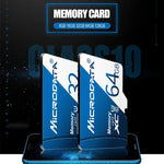 MICRODATA การ์ดหน่วยความจำ TF (Micro SD) 16GB U1 สีน้ำเงินและขาว, 16GB