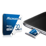 MICRODATA การ์ดหน่วยความจำ TF (Micro SD) 16GB U1 สีน้ำเงินและขาว, 16GB