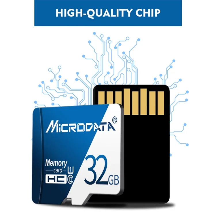 MICRODATA การ์ดหน่วยความจำ TF (Micro SD) 16GB U1 สีน้ำเงินและขาว, 16GB