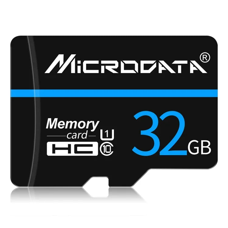 MICRODATA การ์ดหน่วยความจำ TF (Micro SD) 32GB U1 สายสีน้ำเงินและดำ, 32GB