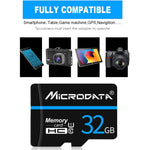 MICRODATA การ์ดหน่วยความจำ TF (Micro SD) 128GB U3 สายสีน้ำเงินและดำ, 128GB