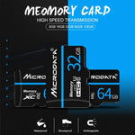 MICRODATA การ์ดหน่วยความจำ TF (Micro SD) 128GB U3 สายสีน้ำเงินและดำ, 128GB