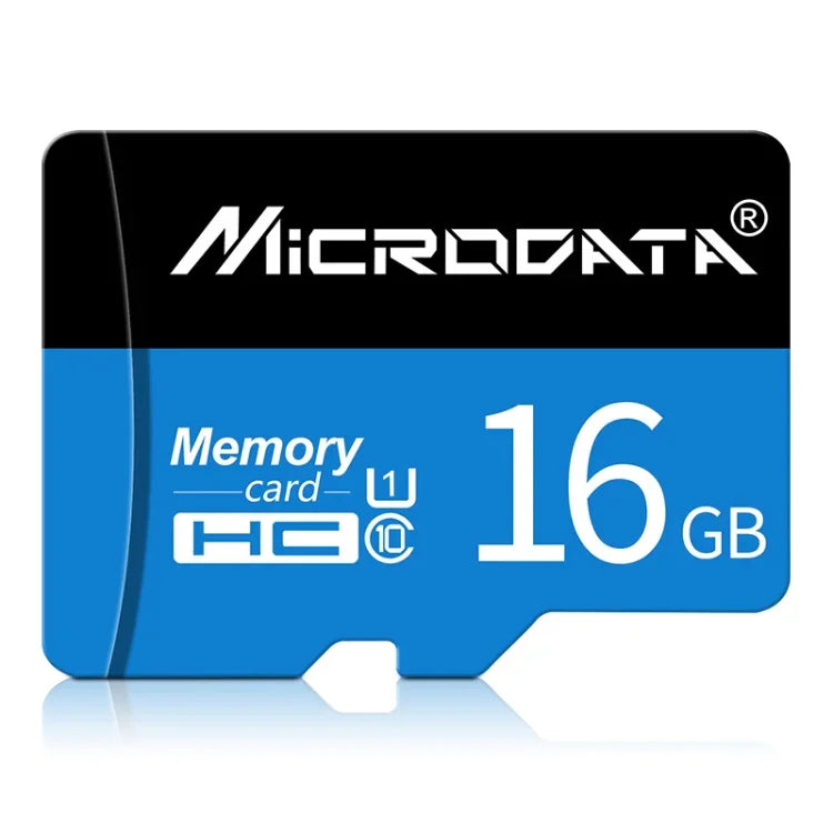 MICRODATA การ์ดหน่วยความจำ TF (Micro SD) 16GB U1 สีน้ำเงินและดำ, 16GB