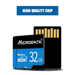 MICRODATA การ์ดหน่วยความจำ TF (Micro SD) 16GB U1 สีน้ำเงินและดำ, 16GB