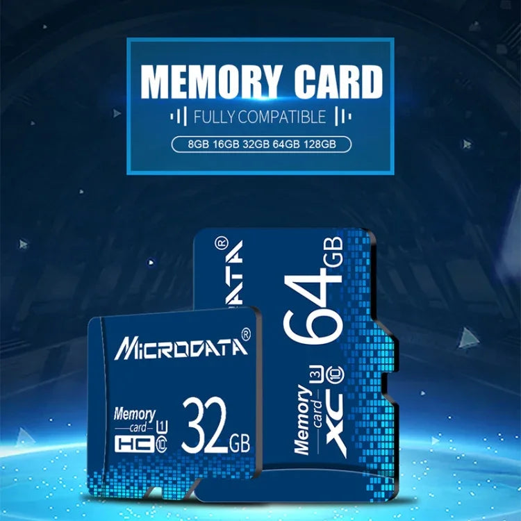 MICRODATA การ์ดหน่วยความจำ TF (Micro SD) 32GB U1 สีน้ำเงิน, 32GB