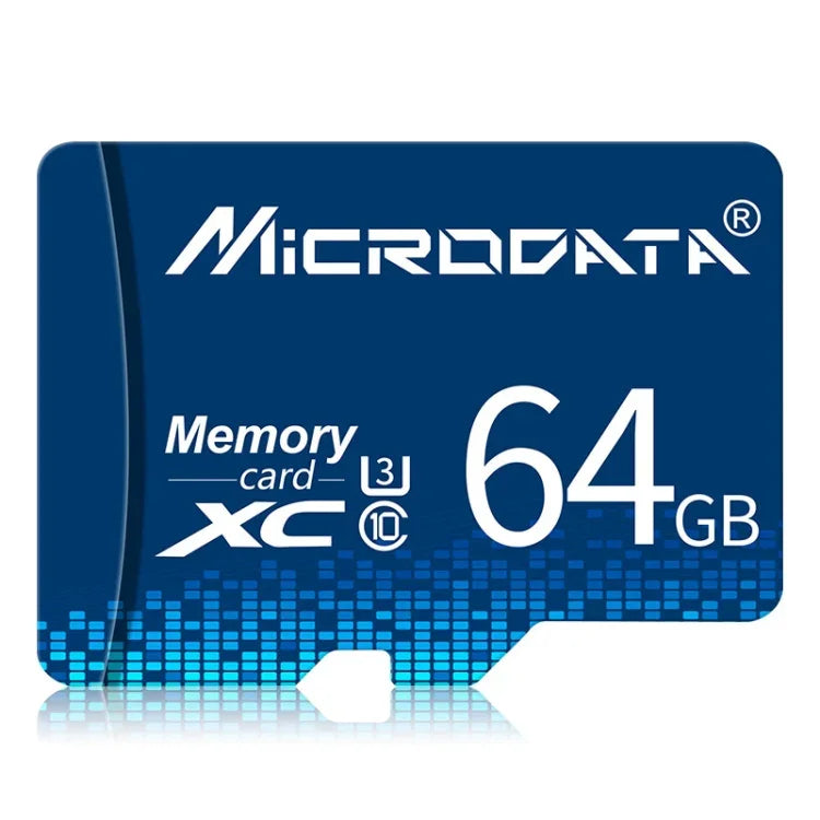 MICRODATA การ์ดหน่วยความจำ TF (Micro SD) 64GB U3 สีน้ำเงิน, 64GB