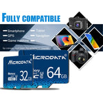 MICRODATA การ์ดหน่วยความจำ TF (Micro SD) 128GB U3 สีน้ำเงิน, 128GB