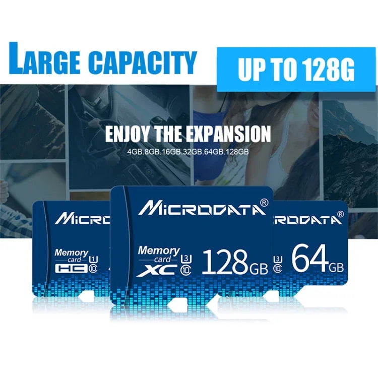 MICRODATA การ์ดหน่วยความจำ TF (Micro SD) 128GB U3 สีน้ำเงิน, 128GB