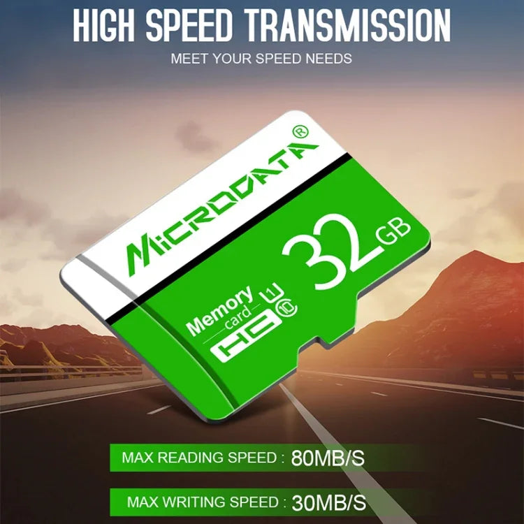 MICRODATA การ์ดหน่วยความจำ TF(Micro SD) 64GB U3 สีเขียวและขาว, 64GB
