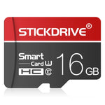 STICKDRIVE การ์ดหน่วยความจำ TF(Micro SD) 16GB U1 สีขาวเส้นแดงและดำ, 16GB
