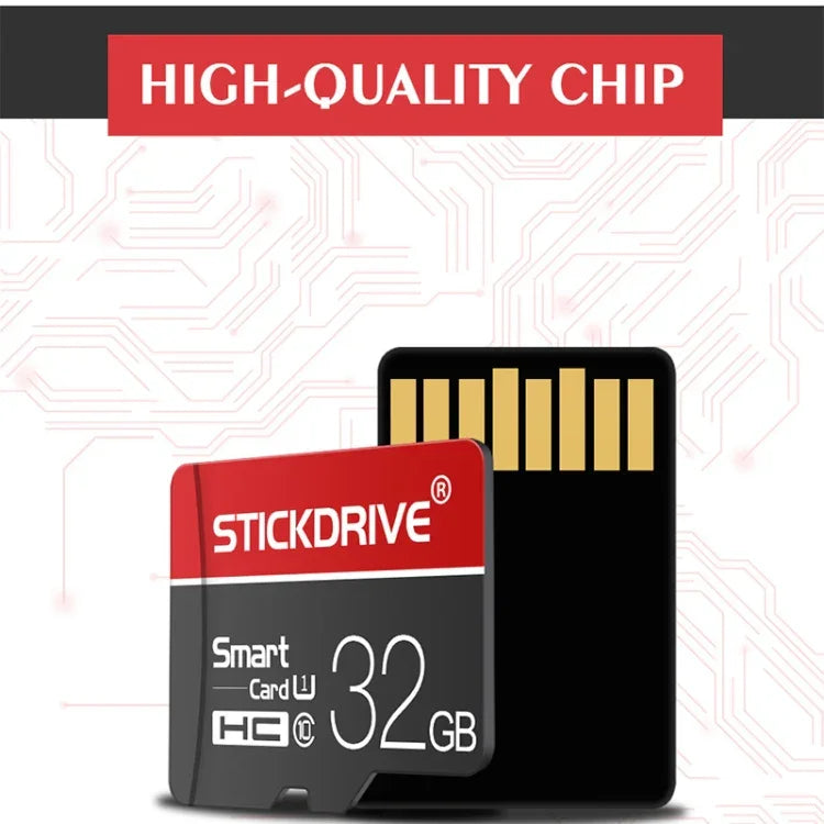STICKDRIVE การ์ดหน่วยความจำ TF(Micro SD) 16GB U1 สีขาวเส้นแดงและดำ, 16GB