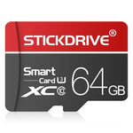 STICKDRIVE การ์ดหน่วยความจำ TF(Micro SD) 64GB U3 สีขาวเส้นแดงและดำ, 64GB