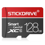 STICKDRIVE การ์ดหน่วยความจำ TF(Micro SD) 128GB U3 สีขาวเส้นแดงและดำ, 128GB