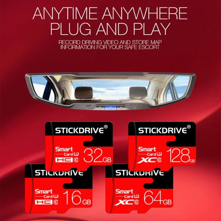 Stickdrive การ์ดหน่วยความจำ Micro SD(TF) ความเร็วสูง Class 10 ขนาด 128GB, 128GB