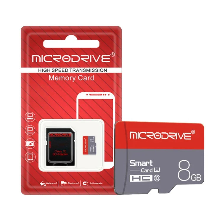 Microdrive การ์ดหน่วยความจำ Micro SD(TF) ความเร็วสูง Class 10 ขนาด 8GB, 8GB