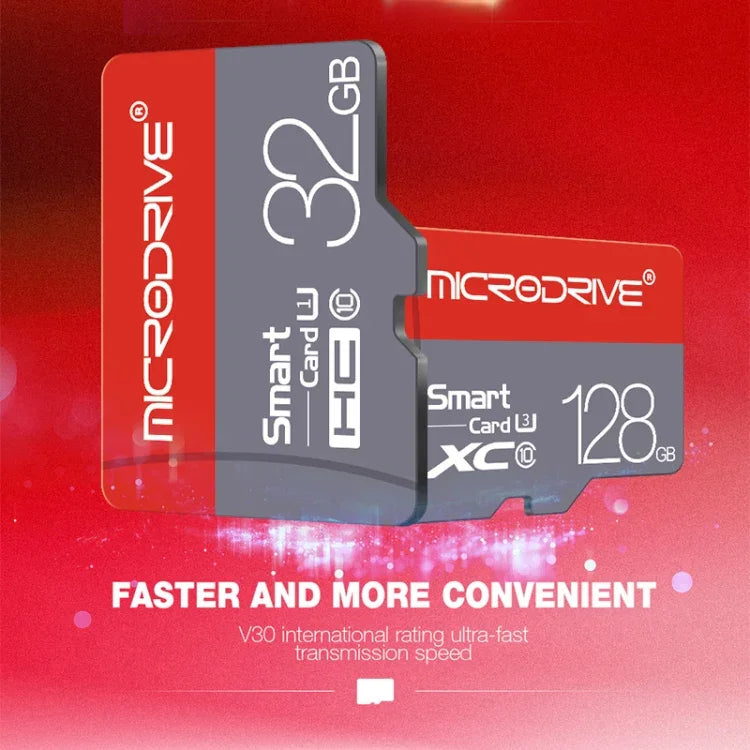 Microdrive การ์ดหน่วยความจำ Micro SD(TF) ความเร็วสูง Class 10 ขนาด 128GB, 128GB