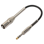 สายไมโครโฟน XLR 3 พิน ตัวผู้ 30 ซม. ถึงปลั๊กสเตอริโอ 1/4 นิ้ว (6.35 มม.) ตัวเมีย, BK2077KM
