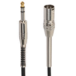 สายไมโครโฟน XLR 3 พิน ตัวผู้ 30 ซม. ถึงปลั๊กสเตอริโอ 1/4 นิ้ว (6.35 มม.) ตัวเมีย, BK2077KM