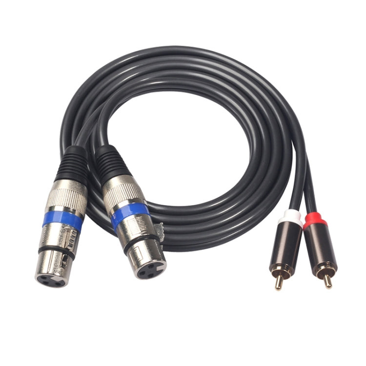 สายเสียง 2 RCA ตัวผู้ไปยัง 2 XLR 3 ขาพร้อมตัวเมีย ความยาว: 1.5m, 366156-15 2 RCA ตัวผู้ไปยัง 2 XLR 3 ขาพร้อมตัวเมีย