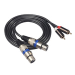 สายเสียง 2 RCA ตัวผู้ไปยัง 2 XLR 3 ขาพร้อมตัวเมีย ความยาว: 1.5m, 366156-15 2 RCA ตัวผู้ไปยัง 2 XLR 3 ขาพร้อมตัวเมีย