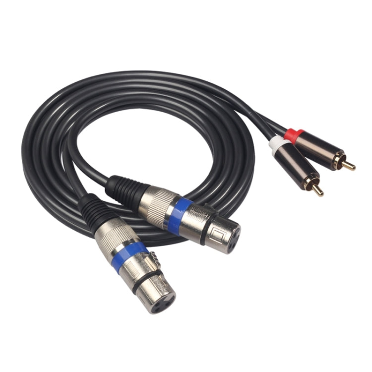 สายเสียง 2 RCA ตัวผู้ไปยัง 2 XLR 3 ขาพร้อมตัวเมีย ความยาว: 1.5m, 366156-15 2 RCA ตัวผู้ไปยัง 2 XLR 3 ขาพร้อมตัวเมีย