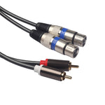 สายเสียง 2 RCA ตัวผู้ไปยัง 2 XLR 3 ขาพร้อมตัวเมีย ความยาว: 1.5m, 366156-15 2 RCA ตัวผู้ไปยัง 2 XLR 3 ขาพร้อมตัวเมีย