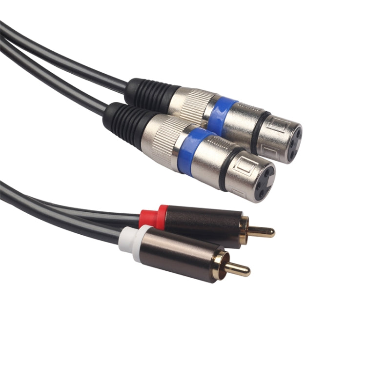 สายเสียง 2 RCA ตัวผู้ไปยัง 2 XLR 3 ขาพร้อมตัวเมีย ความยาว: 1.5m, 366156-15 2 RCA ตัวผู้ไปยัง 2 XLR 3 ขาพร้อมตัวเมีย