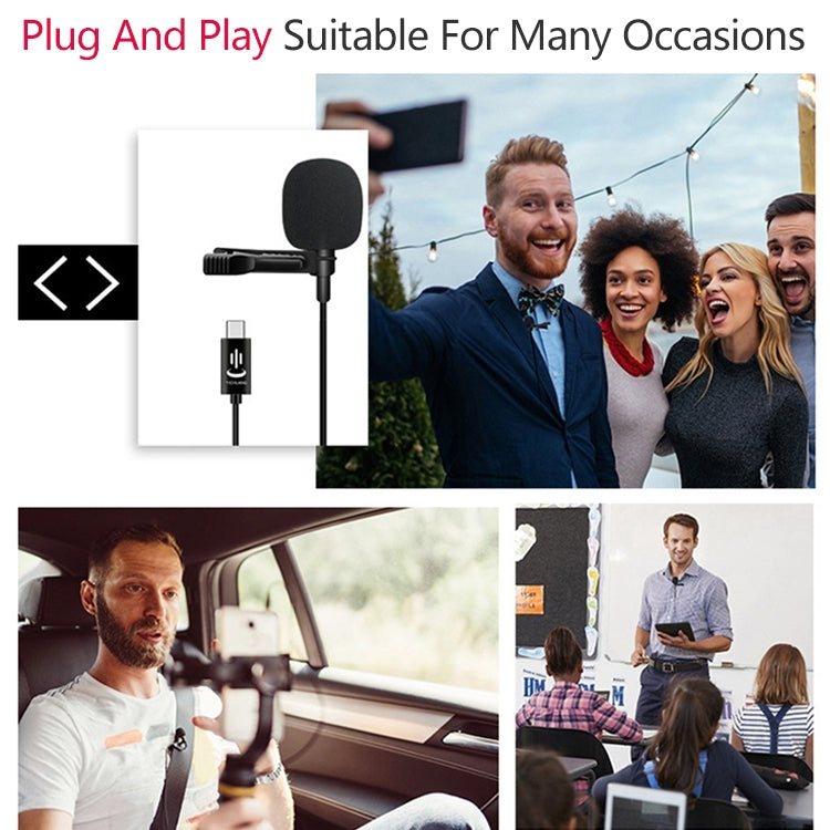 ไมโครโฟนคอนเดนเซอร์ลดเสียงรบกวนอัจฉริยะ YICHUANG YC-LM10 USB-C / Type-C ความยาวสาย: 1.5m, YC-LM10