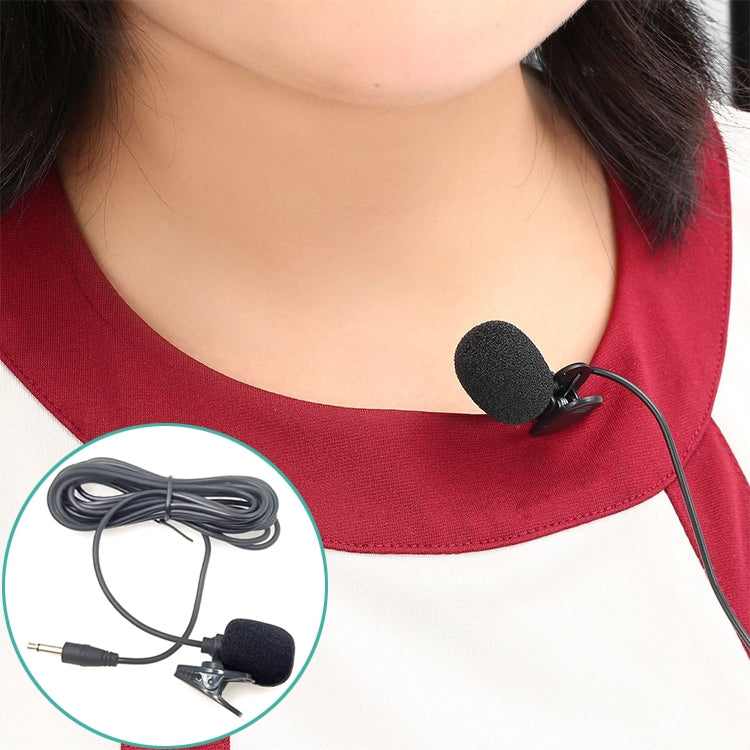 ZJ002MR หูฟังลำโพงไมโครโฟนลาวาเลียร์แบบมีสายสำหรับรถยนต์ พร้อมปลั๊กตรง 3.5 มม. แบบโมโน ความยาว 3 เมตร