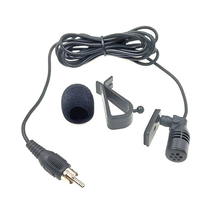 ZJ015MR ไมโครโฟนแบบมีสายสำหรับรถยนต์ พร้อมปลั๊ก RCA Lotus ความยาว 3 เมตร
