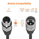 สายไมโครโฟน XLR 3 ขา ตัวผู้เป็นตัวเมีย ยาว 3 เมตร