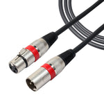 สายไมโครโฟน XLR 3 พิน ตัวผู้ไปตัวเมีย ยาว 5 เมตร (สีแดง)