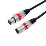 สายไมโครโฟน XLR 3 พิน ตัวผู้ไปตัวเมีย ยาว 5 เมตร (สีแดง)