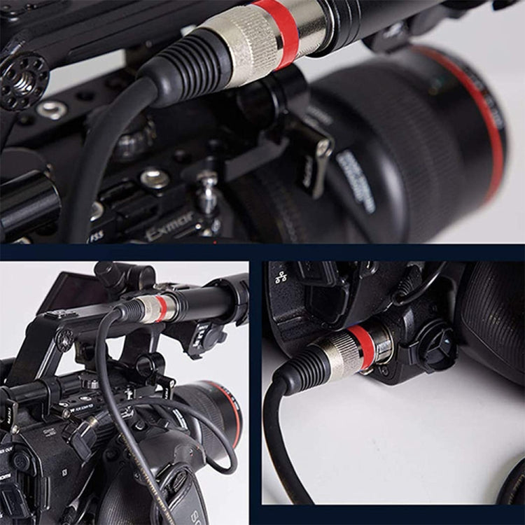 สายไมโครโฟน XLR 3 พิน ตัวผู้ไปตัวเมีย ยาว 5 เมตร (สีแดง)