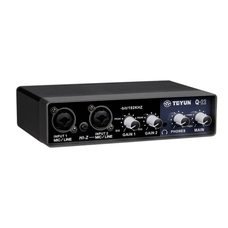 ไมโครโฟนคอมพิวเตอร์ USB TEYUN Q-22 พร้อมการ์ดเสียงภายนอก, Q-22