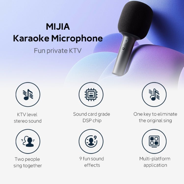 ไมโครโฟนคาราโอเกะ Xiaomi Mijia Bluetooth 5.1 ต้นฉบับ ลดเสียงรบกวนแบบสเตอริโอ