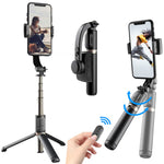 ไม้กันสั่น Gimbal Q08 พร้อมรีโมทบลูทูธ ขาตั้งกล้อง ไม้เซลฟี่, Q08 (สีดำ), Q08 (สีขาว)