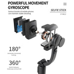 ไม้กันสั่น Gimbal Q08 พร้อมรีโมทบลูทูธ ขาตั้งกล้อง ไม้เซลฟี่, Q08 (สีดำ), Q08 (สีขาว)