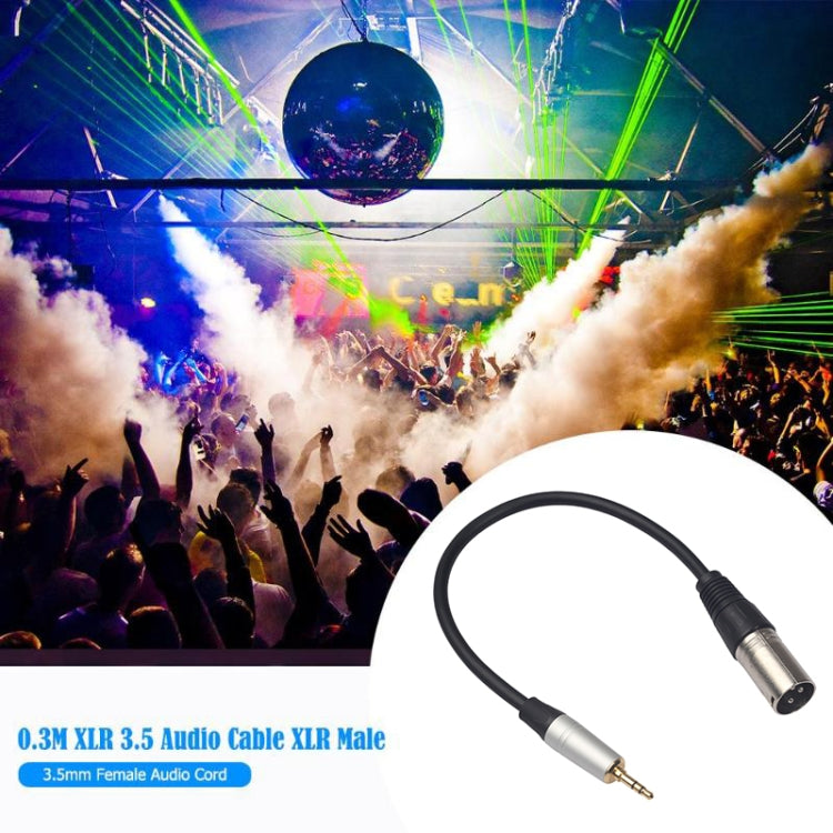 สายเสียง TC210KM173 3.5mm ตัวผู้ไป XLR ตัวผู้ ความยาว 0.3m, 3.5mm ตัวผู้ไป XLR ตัวผู้