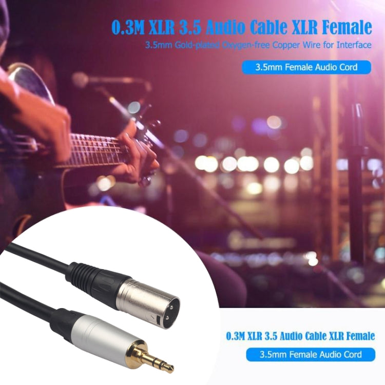 สายเสียง TC210KM173 3.5mm ตัวผู้ไป XLR ตัวผู้ ความยาว 0.3m, 3.5mm ตัวผู้ไป XLR ตัวผู้