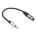 สายเสียง TC210KF183 3.5mm ตัวผู้ไป XLR ตัวเมีย ความยาว 0.3m, 3.5mm ตัวผู้ไป XLR ตัวเมีย