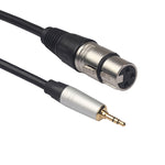 สายเสียง TC210KF183 3.5mm ตัวผู้ไป XLR ตัวเมีย ความยาว 0.3m, 3.5mm ตัวผู้ไป XLR ตัวเมีย