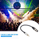 สายเสียง TC210KF183 3.5mm ตัวผู้ไป XLR ตัวเมีย ความยาว 0.3m, 3.5mm ตัวผู้ไป XLR ตัวเมีย